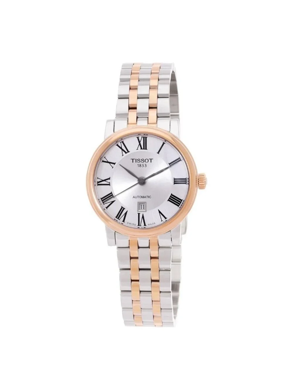 NWT Tissot Carson Automatic Silver Dial Two-tone Ladies Watch
